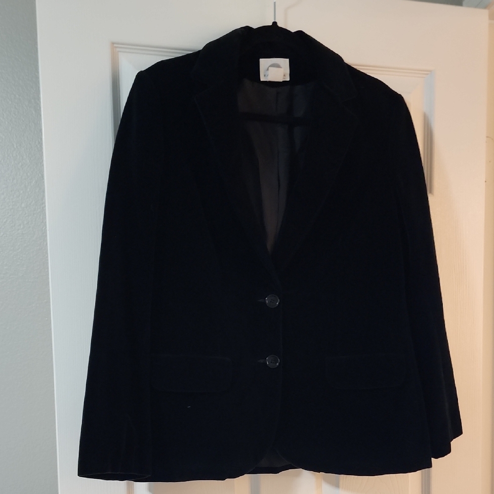 Vintage F.A. Chatta Black Velvet Jacket